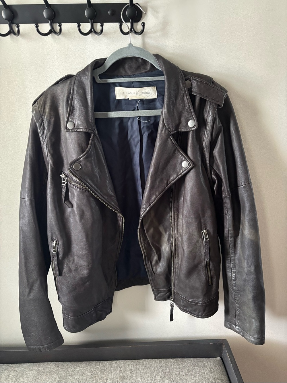 Treasure & Bond Women’s Black Leather Jacket